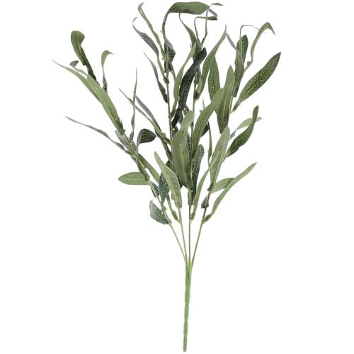 Simulation Olive Leaf Stem, 4-Prong Plastic Olive Branch for Flower Arrangements and Photography Props, Artificial Greenery Decor for Home and Event Styling