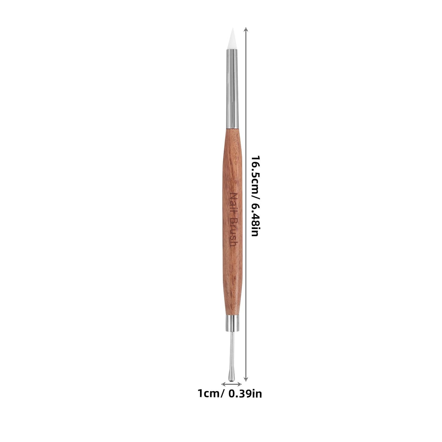 PLAFOPE Nail Art Pen Double Headed Gel Polish Brush 6.49In Nail Design Tool for Sculpting Dotting Drawing and Embossing Precision Manicure Accessory