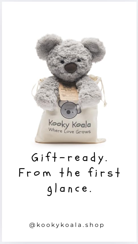 kooky koala™ Koala Plush Teddy Bear – Ultra-Soft 9” Luxury Stuffed Animal with Tree Planted & Personalized Digital Certificate – Meaningful Keepsake Gift for Kids 3+