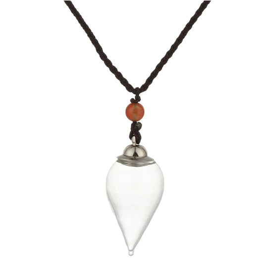 925 Sterling Silver Blood Vial Necklace For Women and Men - Glass Pendant Perfume Bottle - Water Container Jar Necklaces For Liquid Oil Diffuser Jewelry
