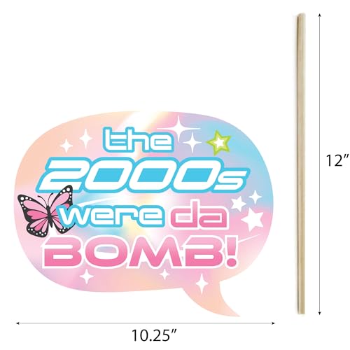 Big Dot of Happiness 00s Y2K - 2000s Party Photo Booth Props Kit - 20 Count - color: 00s Y2k