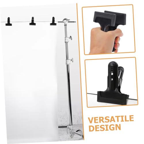 LALAFINA 4pcs Backdrop Clamps Heavy-duty Cold Rolled Steel Clips for Photography Backdrop Sturdy Fixing Tool for Steady Image Capture