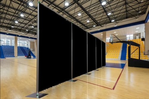 Adjustable Heavy Duty Portable 10FT X 50FT Pipe and Drape Backdrop Kit (Black Drape) Quick Set Up Without Tools for Wedding&Party&Event&Photography&Show&Display (10FT X 50FT & Black Drape) - size: 10FT x 50FT & Black Drape