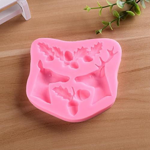 Christmas Silicone Baking DIY Multiple Deco Cake Fond Chocolate Selected Wood These Pend Are Designed for Durability Ensu That They Can Baking Silicone (Pink Christmas Elk