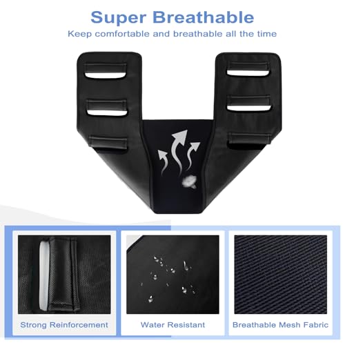 Transfer Belt Transfer Sling - Padded Gait Belt - Heavy Duty Patient Lift, Mobility Standing and Lifting Aid for Disabled, Elderly, Injured - Safely Move from Bed and Wheelchair(Black) - color: Black 2