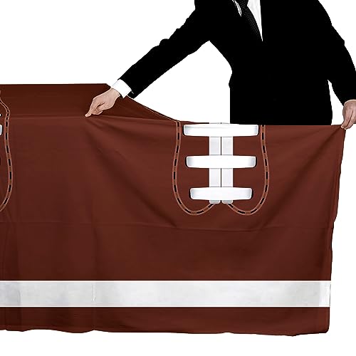Football Party Decorations Disposable Tablecloth Plastic Touchdown Table Cover for Birthday Football Party Games Decoration 54 X 108Inch，2 Pack - style: FOOTBALL