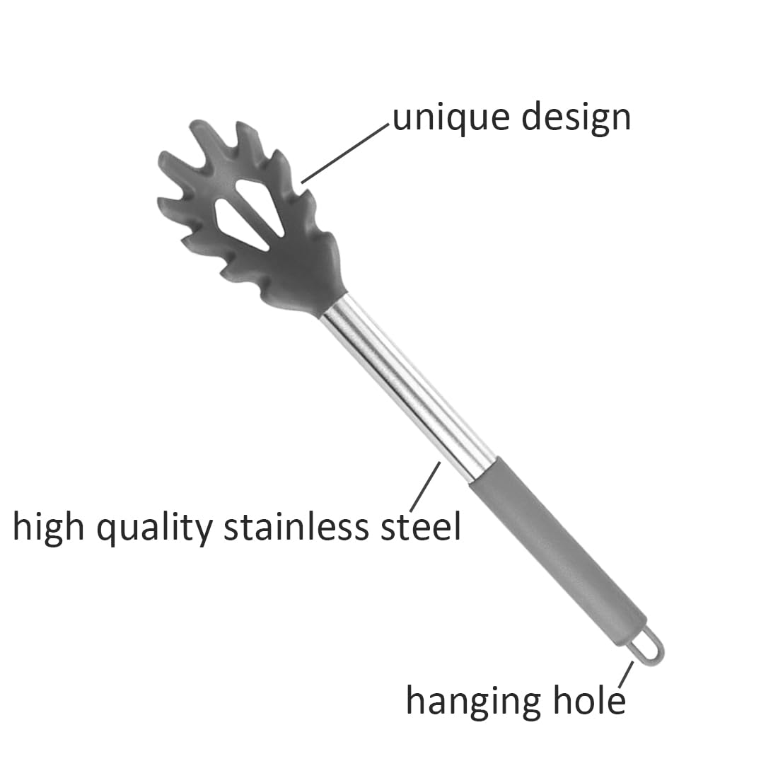 Silicone Pasta Fork, Spaghetti Server, Professional Pasta Server Spoon Heat Resistant Noodle Spoon, Spaghetti Strainer Best Cooking Tools