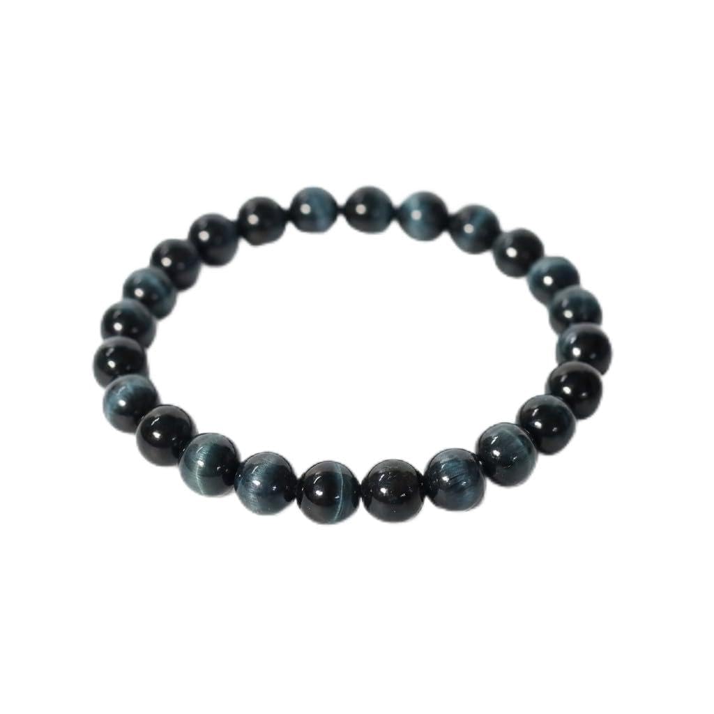 The Vida Handmade AAA+ Quality Crystal Stretch Elastic Bracelet - Nature Gemstone - Jewelry Gift - Holiday Gift - For Women & Men (Blue Tiger Eye)