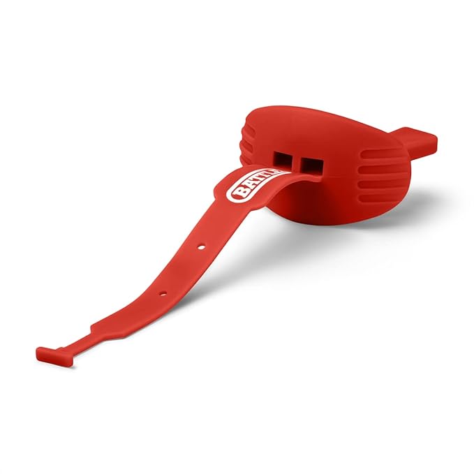 Battle Sports Speed Football Mouthguard with Strap - Oxygen Football Mouthguard Superior Airflow & Better Performance, Maximum Breathability - Red
