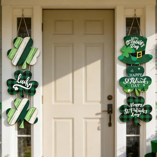 Irish Festival Wooden Door Ornament Wall Hanging for Front Door Mantels Tree Holiday Party Decoration Wooden Party Decoration