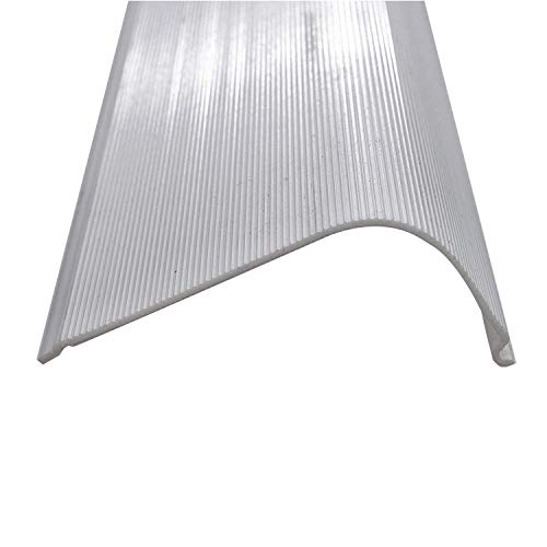 Beam Lighting Under Cabinet Light Cover Replacement | White Ribbed Acrylic Diffuser (Curved, 12") - size: 12 Inch, style: Curved