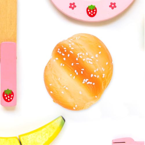 NUOBESTY 3Pcs Fake Breads Artificial Bread Simulated Play Food Toy for Kitchen Model Decorations Photography Props