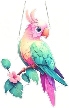 2D Flat Bird Acrylic Window Hanging Ornament Home Wall Decor Suncatcher