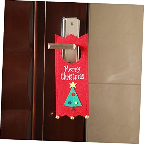 BESTOYARD 1pc Christmas Door Sign Christmas Party Decorations Santa Door Knob Sign Hotel Door Hanger Sign Christmas Doll Ornament Decoration Santa Decor Elder Fireplace Christmas Tree