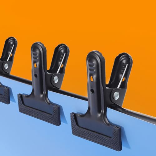 4pcs Dark Gray Cold-Rolled Steel Backdrop Cloth Clamps Photography Background Clips Heavy Duty Fixing Clamps for Studio and Photo Shoot Equipment