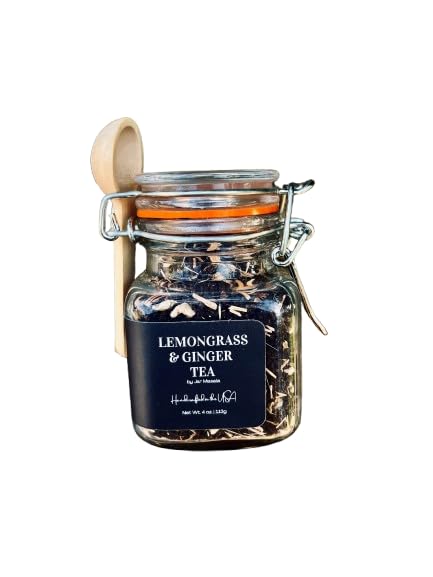 Gourmet Premium Lemongrass and Ginger Tea - 4 oz. | Handcrafted, flavorful Indian Chai blend, soothing and delicious tea!