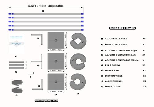 Backdrop Stand Kit Adjustable Heavy Duty Portable 10FT X 20FT Pipe and Drape Quick Set Up for Wedding&Party&Event&Photography&Show&Display (No Drape) ，But Not for Flower Walls/TVs/Heavy Items - size: 10FT x 20FT & No Drape