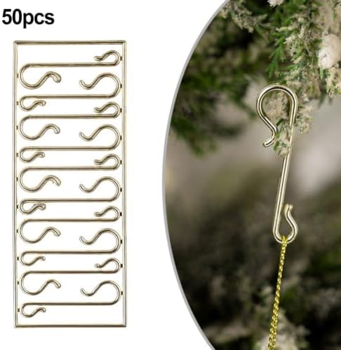 50 PCS Transparent S-Shaped Hooks For Christmas Ornaments
