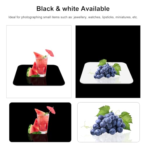 PULUZ 8"x8"/ 20x20cm Acrylic Reflective Display Background Board for Photography Backdrop Display Board for Small Product Table Top Photography Shooting - size: 8 x 8 inch