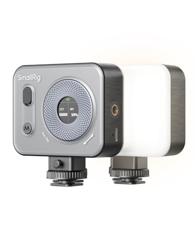 SMALLRIG Vibe P96 Pro Led Video Light, Portable Camera Light for Photography, Cold Shoe Light, CRI95+, 2500-6500K, 5 Effects, Fill Light Accessories for Content Creator, Streaming Black