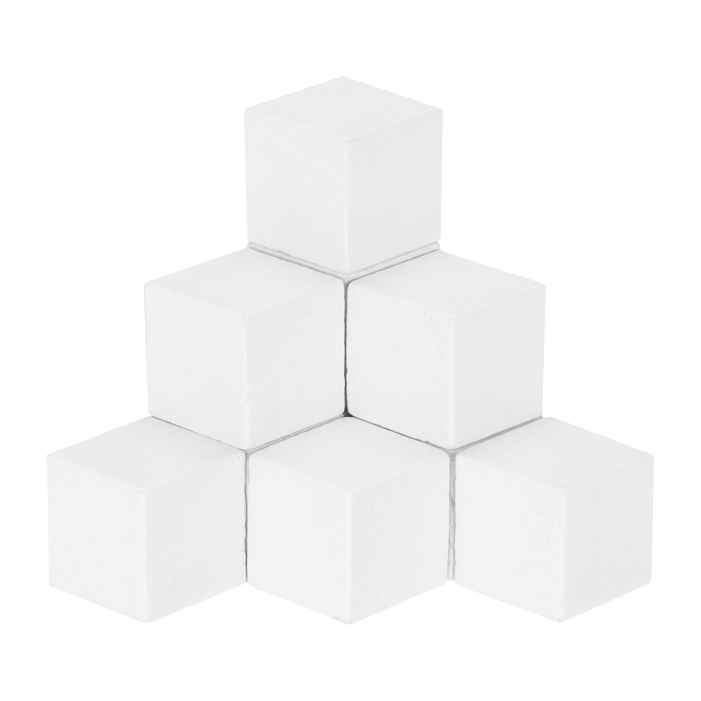 MECCANIXITY Crafts Wooden Cube 100 Pcs 2cm Square White Natural Solid Wood Crafts Blocks for DIY Projects, Puzzle Making, Letters, and Stamps for Home Decoration