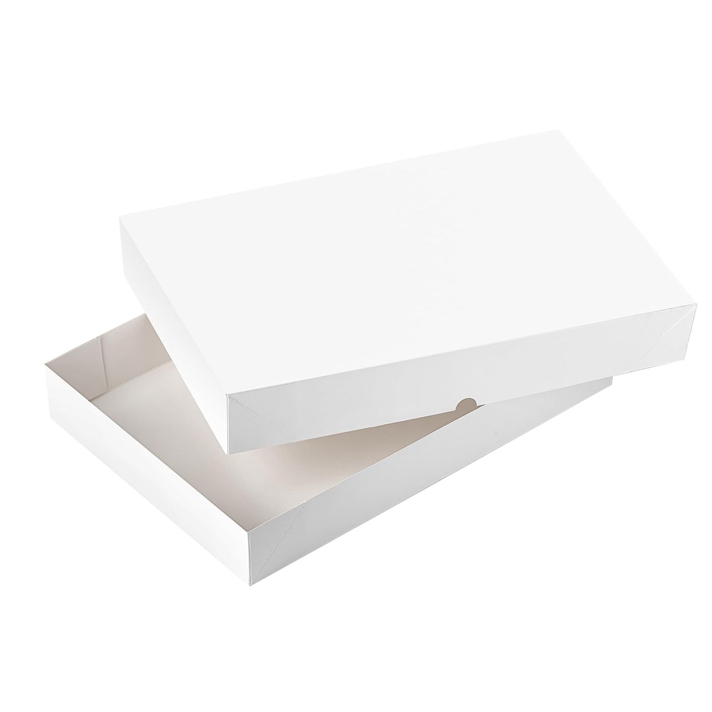 Ocmoiy 16 Pack Extra Large Gift Boxes with Lids, 17 x 11 x 2.4 Inches White Gift Boxes for Presents, Auto Pop-up Clothes Box for Robe Jacket Sweater Shirt Blanket and Bulky Presents