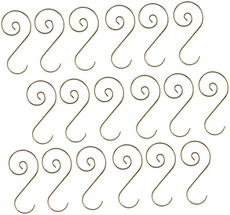Amosfun 100pcs Metal Christmas Hooks Hangers for Home Cafe and for Hanging Stockings and Ornaments Shaped Design