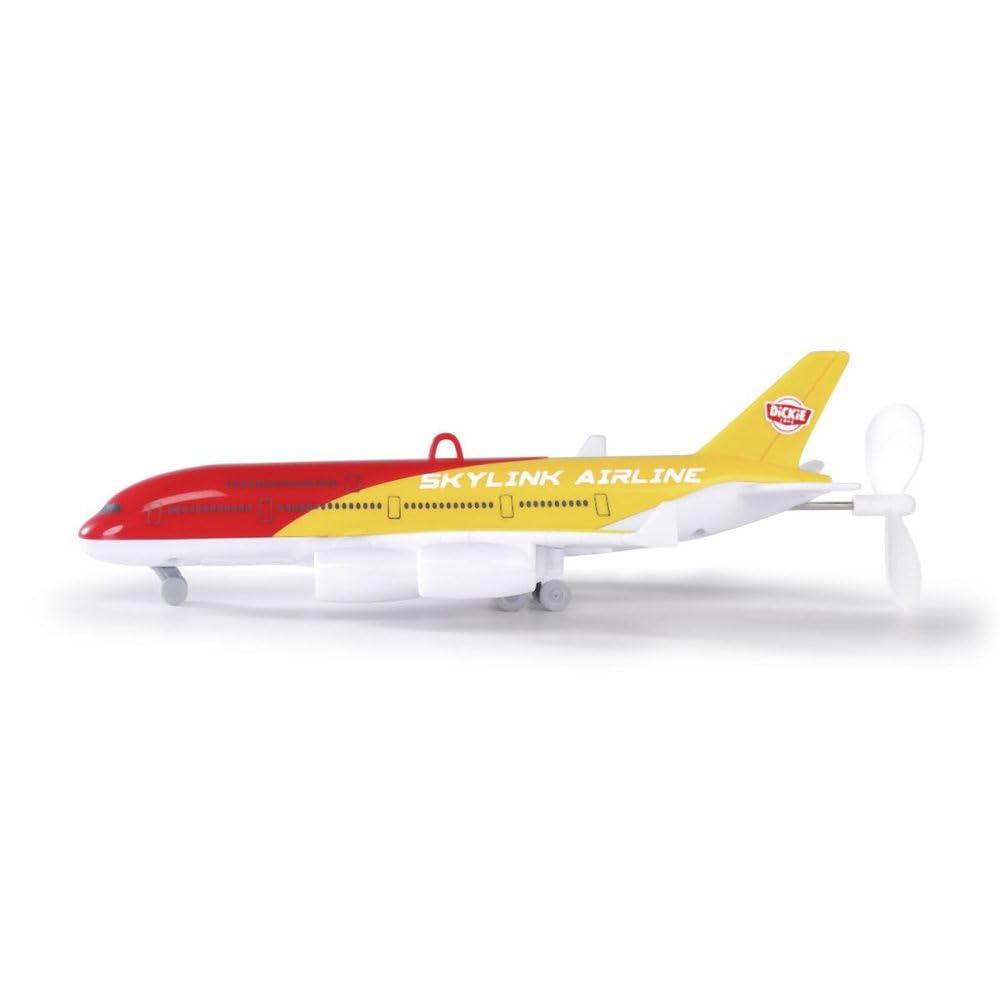 Dickie Toys - Sky Flyer Ceiling Plane (18 cm) - Battery Powered Ceiling Plane with Suspension - Toy for Children from 3 Years Old, Multicoloured