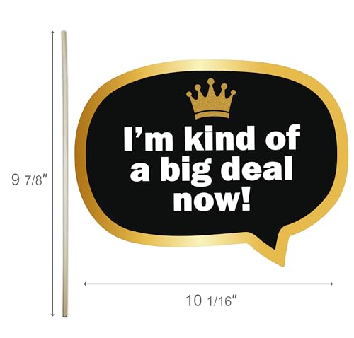 Job Promotion Photo Booth Props – 12 Funny Party Signs for Work Celebrations, Office Party Decorations, Career Success Party Favors