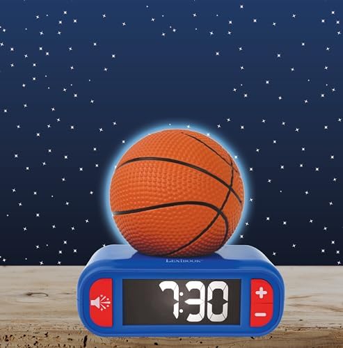 LEXiBOOK, Basketball Nightlight Alarm Clock, RL800BA