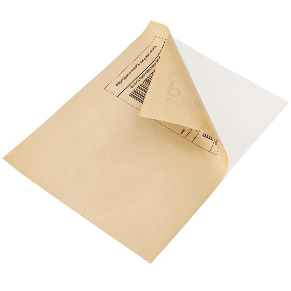 NATURALABEL 100 Sheets Printable Kraft Sticker Paper for Laser & Inkjet Printers - Full Sheet Self-Adhesive Craft Labels, Matte, Letter Size (8.5" x 11")