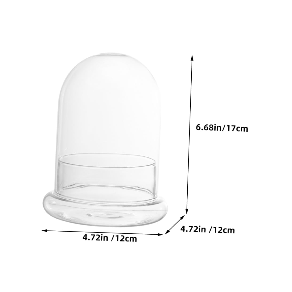 Totority 2pcs Glass Ecological Terrarium Bottle for DIY Micro Landscape Display Decorative Container for Desk Plants and Miniature Gardens