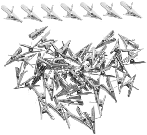 PRETYZOOM 100Pcs Christmas Flower Clips Mini Ornament Holders for Wreaths Trees Holiday Decor Versatile Decoration Clamps for Poinsettias Floral Arrangements