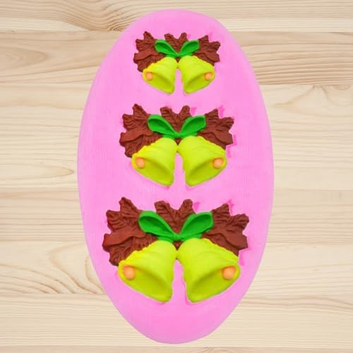 Christmas Silicone Baking DIY Multiple Deco Cake Fond Chocolate Selected Wood These Pend Are Designed for Durability Ensu That They Can Baking Silicone (Christmas Bells #22)