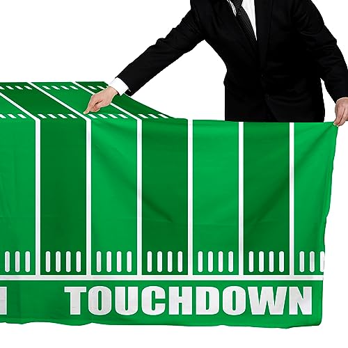 Football Party Decorations Disposable Tablecloth Plastic Touchdown Table Cover for Birthday Football Party Games Decoration 54 X 108Inch，2 Pack - style: FOOTBALL