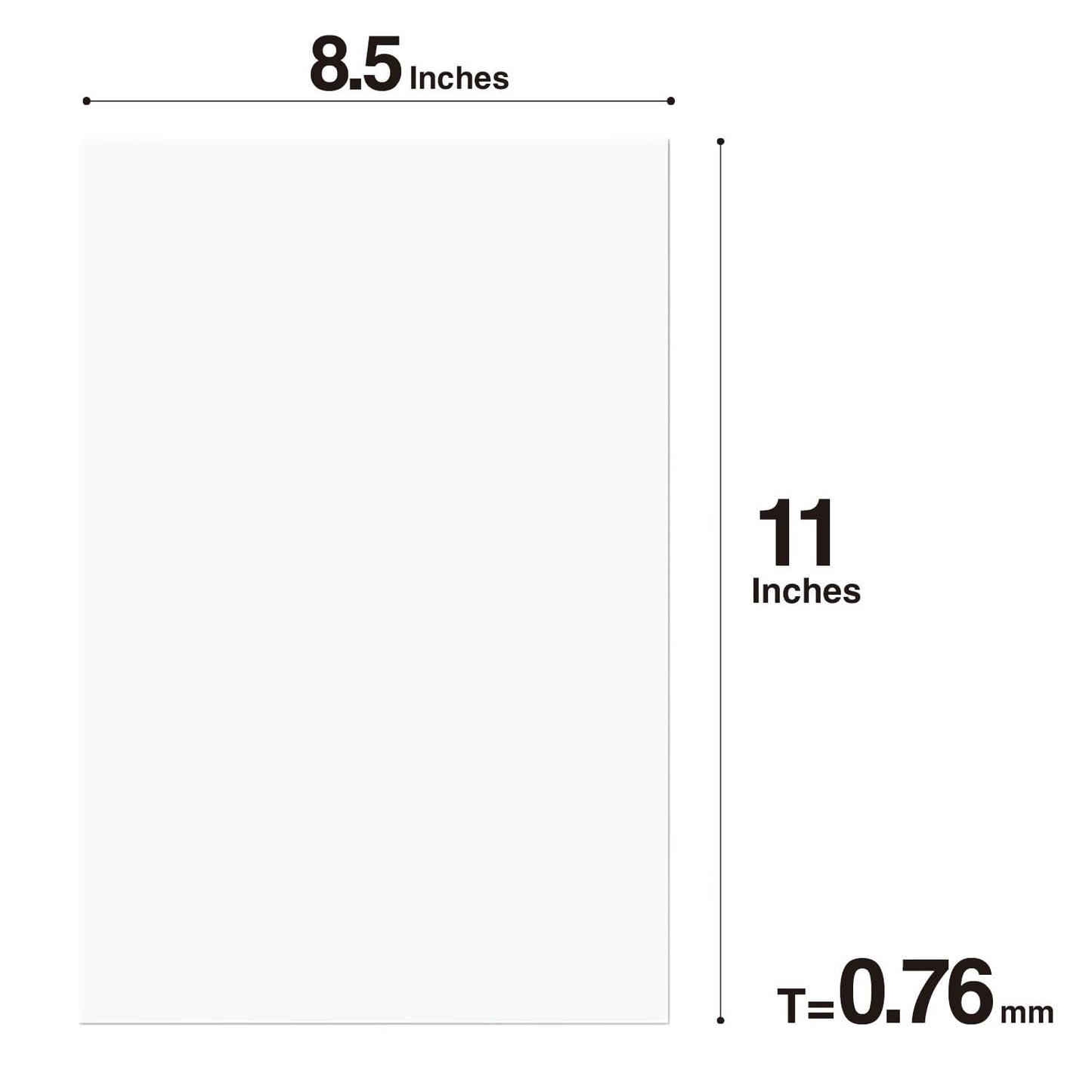 Magnet Sheets White 8.5 x 11, 5 Sheets, Flexible Vinyl Magnet Sheets, Vinyl Sheets for DIY Hand Handmade Craft, 8.5" x 11", Stationery, Office Supply (MVAV-8511W)