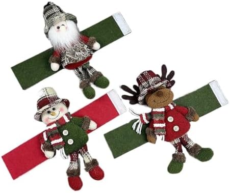 Christmas Curtain Hooks, Snowman Old Man Elk Window Ornament