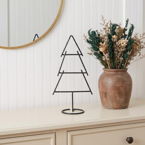 Toddmomy Wrought Iron Ornament 3-Tier Display Christmas Tree for Holiday