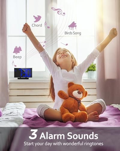 GOLOZA Digital Alarm Clock for Bedrooms, Digital Clock for Kids