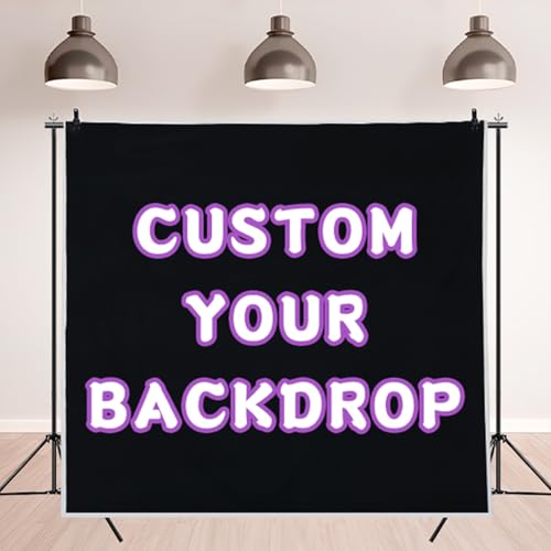 5x3ft Custom Backdrop Personalized Photo Backdrop Customized Backdrop with Picture Logo Customize Vinyl Banner for Photography, Gift for Birthday Graduation Christmas Prom Wedding Party - size: 5x3ft/60x36in