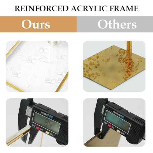 Acrylic Purse Display Stands, 14"-24" Adjustable Height Handbag Holder, Clear Purse Rack Stands for Closet Retail, Durable Gold Trim Hanging Bag Wallet Jewelry Necklace Organizer Stand(PATENT PENDING) - size: 1-pack, L (13.5"-24")