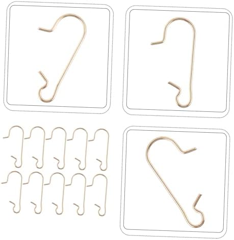 Luxshiny 100Pcs Christmas Ornament Hooks Iron Mini Curved Hangers for Xmas Decorations Bar Cafe Club Wall Display Metal Hanging Accessories