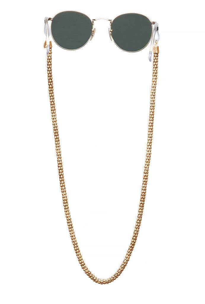AllenCOCO Glasses Chian, Rose Gold Plated Glowing Eyeglass Chains Sunglass Retainer Strap Eyewear Retainer Eyeglass Strap Holder for Women