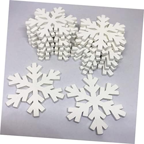 20pcs Wooden Snowflake Ornaments Hanging Decorative Snowflake Decorations for Christmas Decor