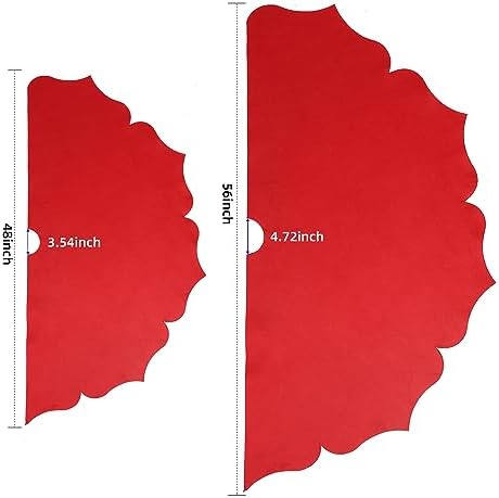 Christmas Tree Skirt,48 inch Classic Non-Woven Fabric Red Tree Skirt,for Xmas Tree and Holiday Indoor Decoration(Red, Small)
