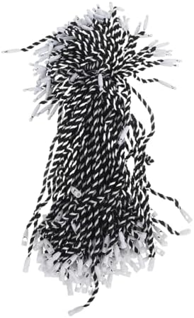 Healifty 500pcs Ornament Ribbon Hangers: Cotton Thread Strings with Plastic Buckles - Christmas Holiday Party Decoration Accessories for Family Tree Decorating