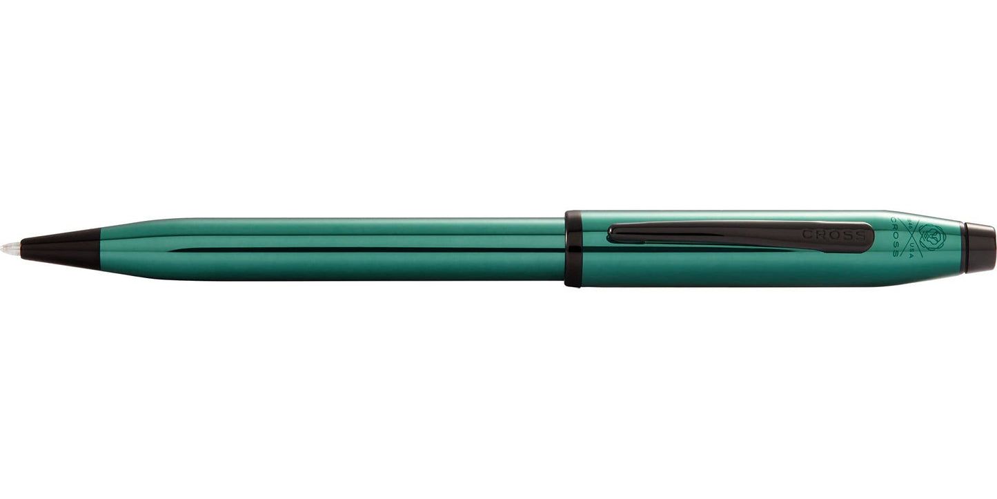 A.T. Cross Cross Century II Highly-polished translucent green lacquer finish Black with PVD appointments Ballpoint Pen