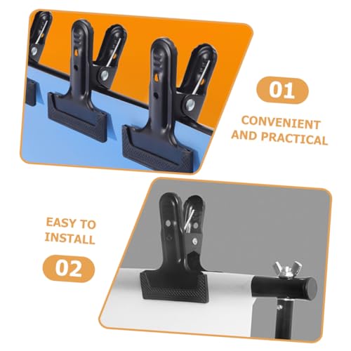 Hemobllo 4pcs Heavy Duty Photography Backdrop Clips Fixing Clamps for Secure Backgrounds Easy to Install Versatile for Crafts and Outdoor Use