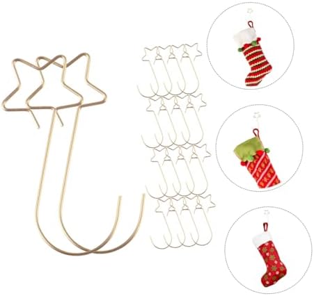 Christmas Ornament Hooks for Tree, 100pcs Gold Metal Star-Shaped Bauble Hangers, 1.0 * 50mm Xmas Decoration Hooks for Holiday Ornament Hanging, Suitable for Christmas Tree D??cor