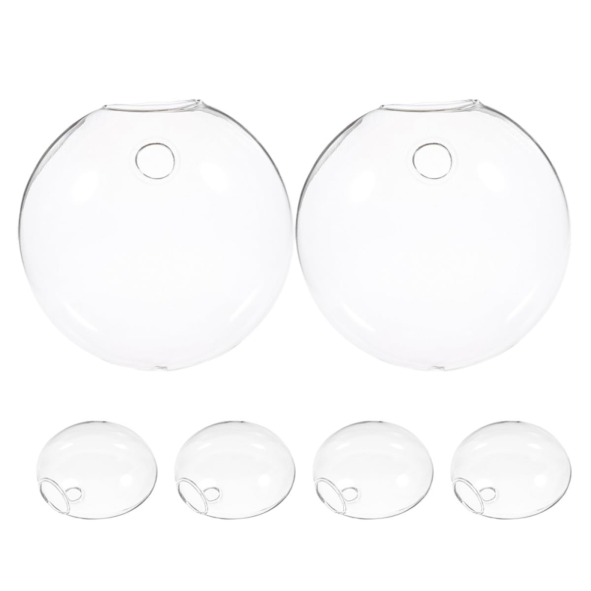 ULTECHNOVO 6pcs Wall Hanging Glass Terrariums for Plants Hydroponic Plant Holders Indoor Decorative Vases for Home and Office